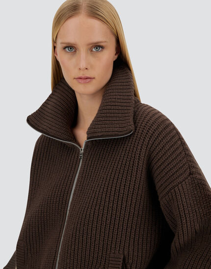 RESORT CARDIGAN IN INFINITY Dark Chocolate 3 RESORT CARDIGAN IN INFINITY Dark Chocolate