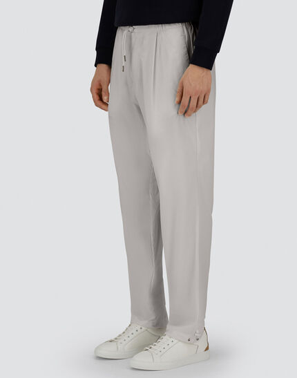RESORT TROUSERS IN LIGHT NYLON STRETCH Light Grey