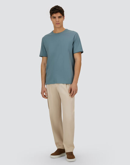 RESORT T-SHIRT IN BASIC COTTON & LIGHT STRETCH NYLON Midnight Teal