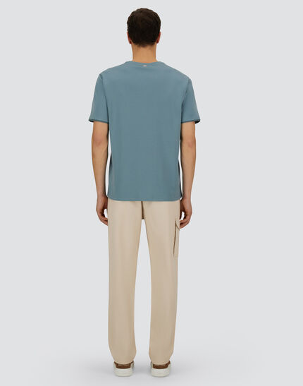 RESORT T-SHIRT IN BASIC COTTON & LIGHT STRETCH NYLON Midnight Teal