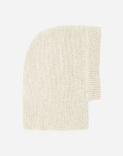 BALACLAVA IN PLAIN ALPACA WOOL Cream