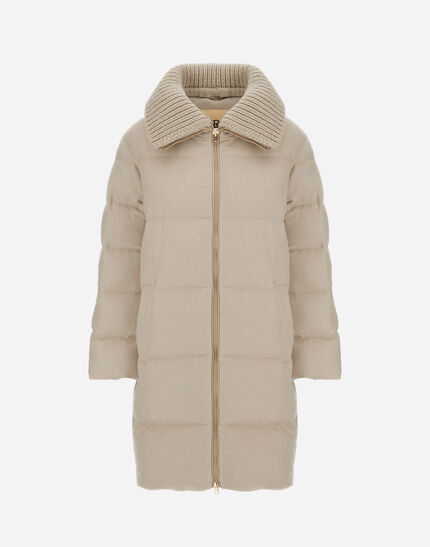 LONG JACKET IN CASHMERE AND SILK Chantilly 1 LONG JACKET IN CASHMERE AND SILK Chantilly