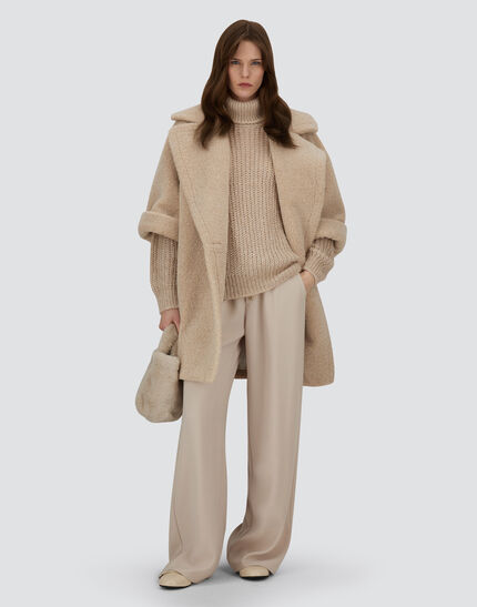 TROUSERS IN MATT CREPE SATIN Chantilly