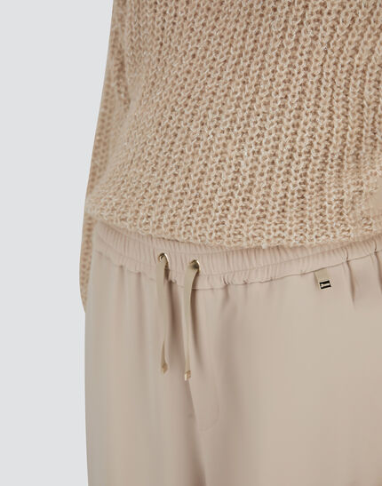 TROUSERS IN MATT CREPE SATIN Chantilly