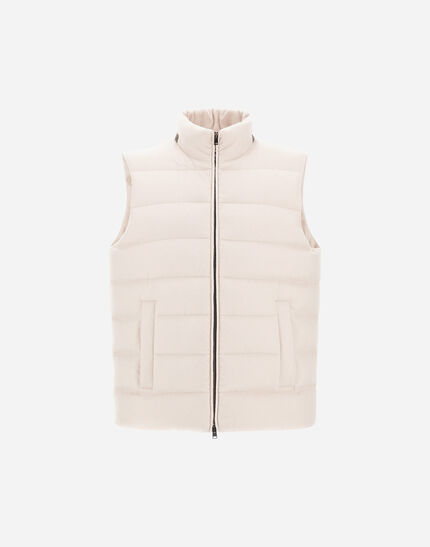 VEST IN CASHMERE, SILK AND MONOGRAM Chantilly