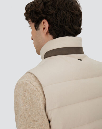 VEST IN CASHMERE, SILK AND MONOGRAM Chantilly