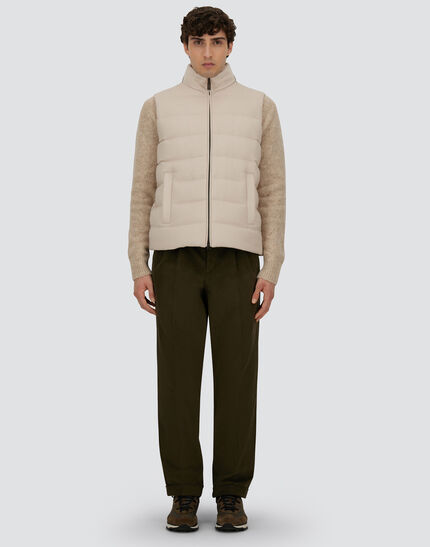 VEST IN CASHMERE, SILK AND MONOGRAM Chantilly