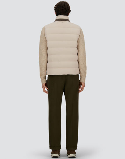 VEST IN CASHMERE, SILK AND MONOGRAM Chantilly
