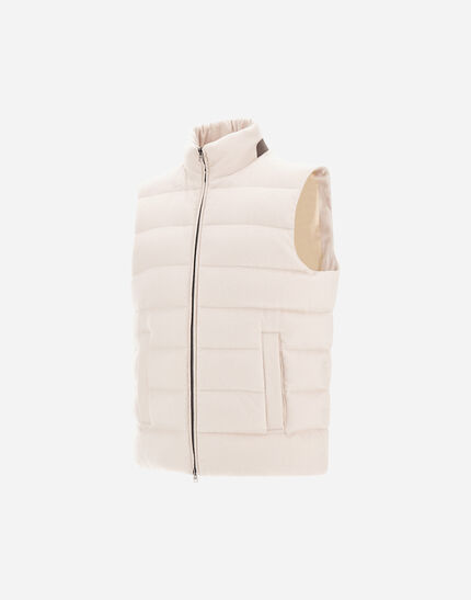 VEST IN CASHMERE, SILK AND MONOGRAM Chantilly