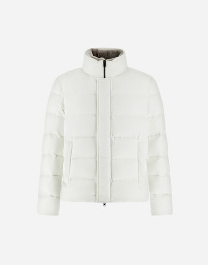 BOMBER JACKET IN ARENDELLE AND FAUX FUR White