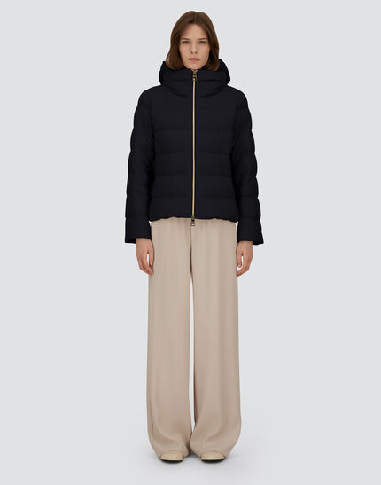 CAPE IN CASHMERE, SILK AND SATIN Black 4 CAPE IN CASHMERE, SILK AND SATIN Black