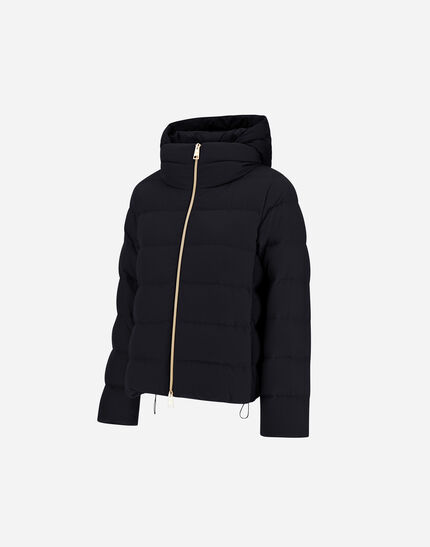 CAPE IN CASHMERE, SILK AND SATIN Black 6 CAPE IN CASHMERE, SILK AND SATIN Black