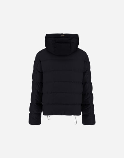 CAPE IN CASHMERE, SILK AND SATIN Black 7 CAPE IN CASHMERE, SILK AND SATIN Black