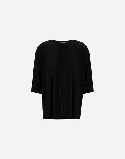 RESORT T-SHIRT IN PLEATED JERSEY Black