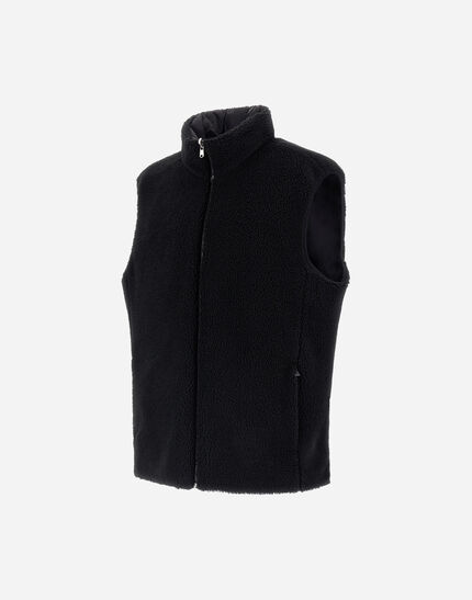 VEST IN TEDDY FABRIC Black