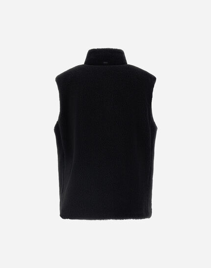 VEST IN TEDDY FABRIC Black