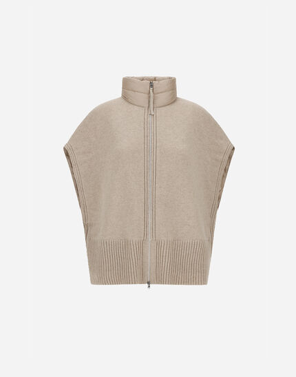 RESORT PONCHO IN KNIT & NYLON ULTRALIGHT Chantilly