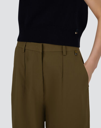 COTTON FEEL TROUSERS Military
