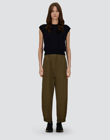 COTTON FEEL TROUSERS Military