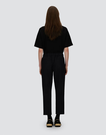 LIGHT COMFORT STRETCH WOVEN TROUSERS Black