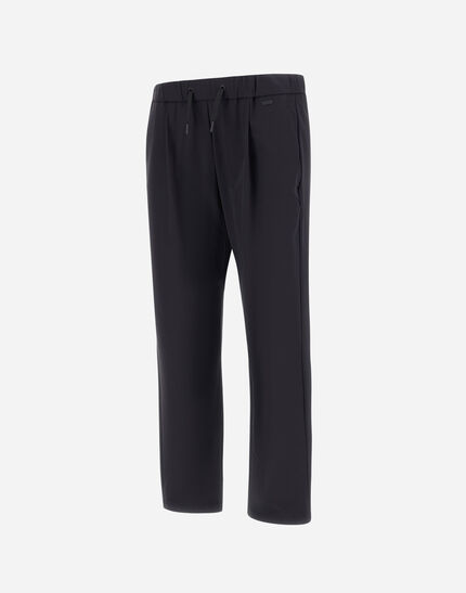 LIGHT COMFORT STRETCH WOVEN TROUSERS Black