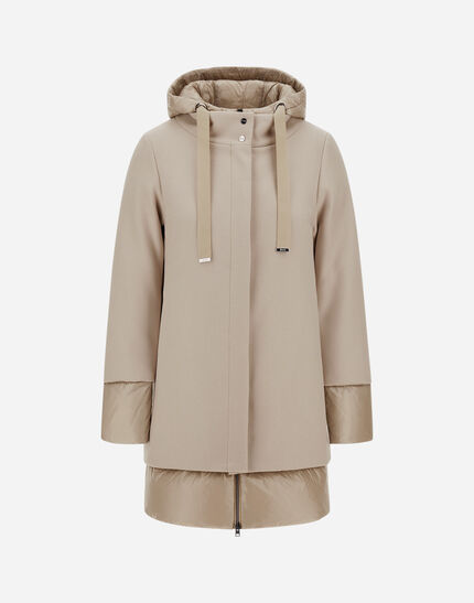 A-SHAPE JACKET IN ECOWOOL AND NYLON ULTRALIGHT Chantilly