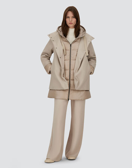 A-SHAPE JACKET IN ECOWOOL AND NYLON ULTRALIGHT Chantilly
