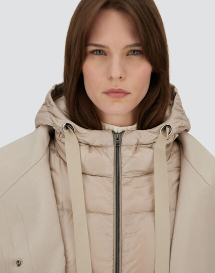 A-SHAPE JACKET IN ECOWOOL AND NYLON ULTRALIGHT Chantilly