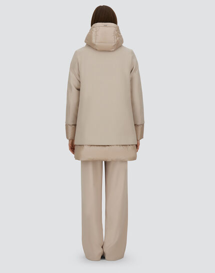A-SHAPE JACKET IN ECOWOOL AND NYLON ULTRALIGHT Chantilly