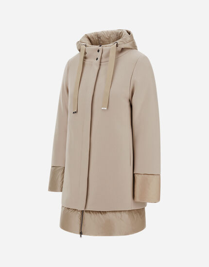 A-SHAPE JACKET IN ECOWOOL AND NYLON ULTRALIGHT Chantilly