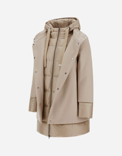 A-SHAPE JACKET IN ECOWOOL AND NYLON ULTRALIGHT Chantilly