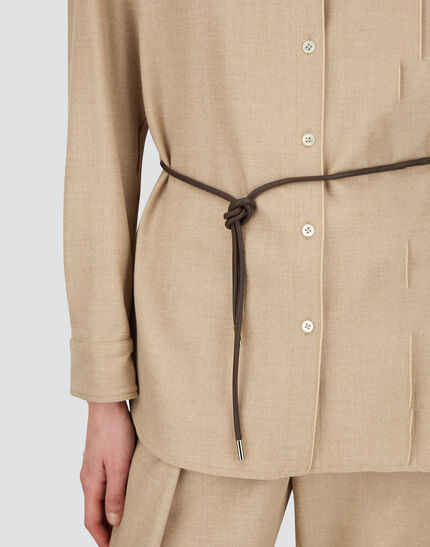 SHIRT IN BI-STRETCH LUREX WOOL Chantilly 3 SHIRT IN BI-STRETCH LUREX WOOL Chantilly