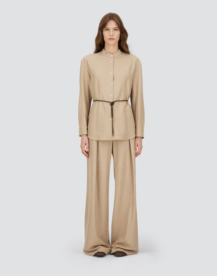 SHIRT IN BI-STRETCH LUREX WOOL Chantilly 4 SHIRT IN BI-STRETCH LUREX WOOL Chantilly