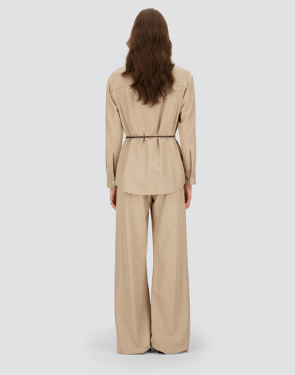 SHIRT IN BI-STRETCH LUREX WOOL Chantilly 5 SHIRT IN BI-STRETCH LUREX WOOL Chantilly