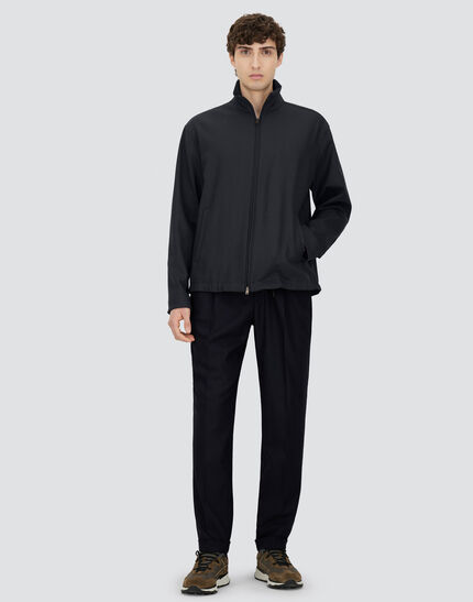 BOMBER JACKET IN LIGHT WOOL Navy Blue