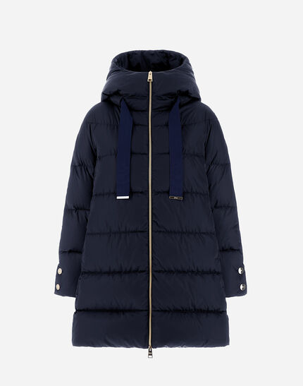 A-SHAPE JACKET IN SATIN New Blue