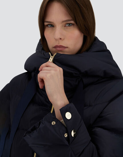 A-SHAPE JACKET IN SATIN New Blue 3 A-SHAPE JACKET IN SATIN New Blue
