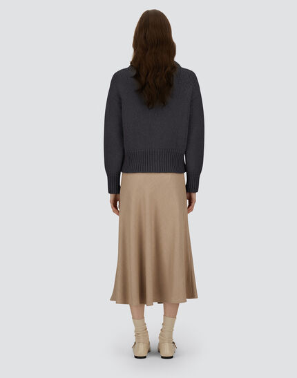 CARDIGAN IN BLOWN ALPACA WOOL Black