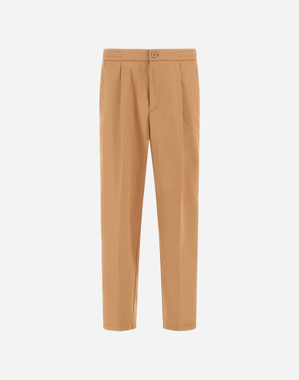 COTTON FEEL TROUSERS Camel