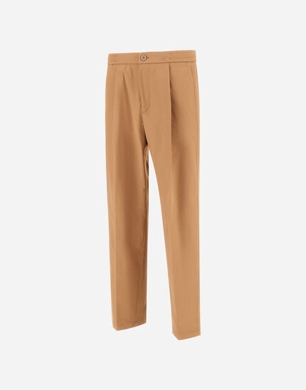 COTTON FEEL TROUSERS Camel