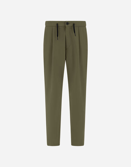 LIGHT COMFORT STRETCH WOVEN TROUSERS Green