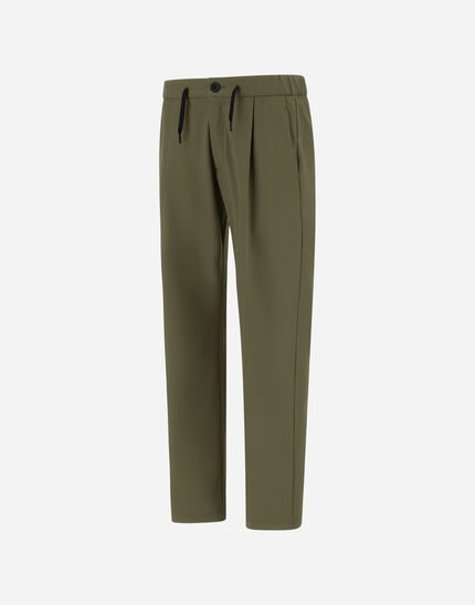 LIGHT COMFORT STRETCH WOVEN TROUSERS Green