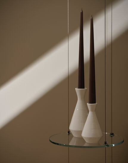 HERNO HABITA SET OF 4 LONG CANDLES Coffee