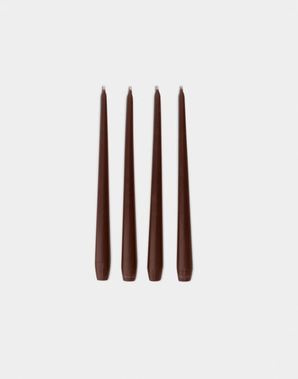 HERNO HABITA SET OF 4 LONG CANDLES Coffee