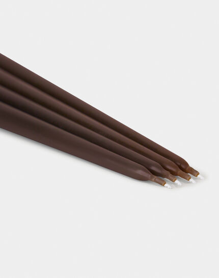 HERNO HABITA SET OF 4 LONG CANDLES Coffee