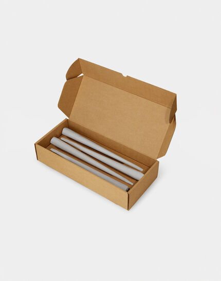 HERNO HABITA SET OF 4 LONG CANDLES Coffee