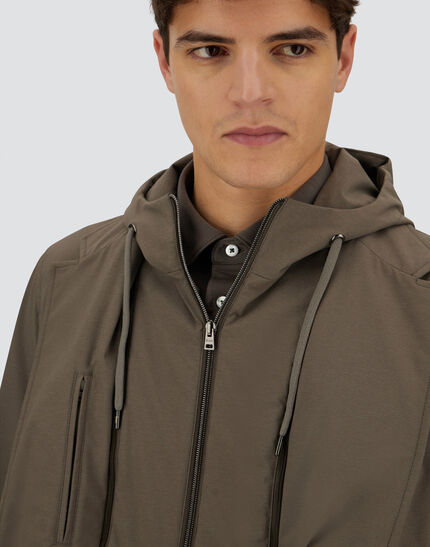 RESORT BLAZER IN NYLON COMFORT STRETCH Dark Taupe 3 RESORT BLAZER IN NYLON COMFORT STRETCH Dark Taupe
