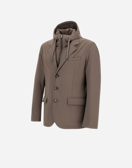 RESORT BLAZER IN NYLON COMFORT STRETCH Dark Taupe 6 RESORT BLAZER IN NYLON COMFORT STRETCH Dark Taupe