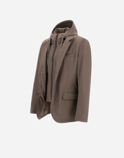 RESORT BLAZER IN NYLON COMFORT STRETCH Dark Taupe 7 RESORT BLAZER IN NYLON COMFORT STRETCH Dark Taupe