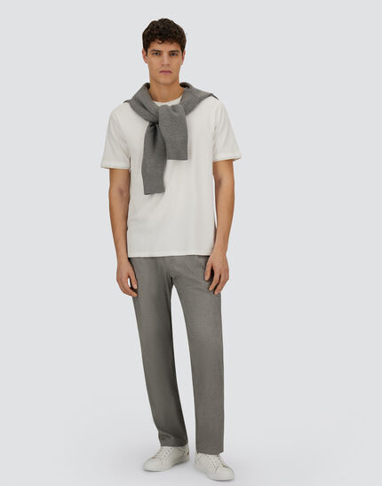 RESORT T-SHIRT IN BASIC COTTON & LIGHT STRETCH NYLON White